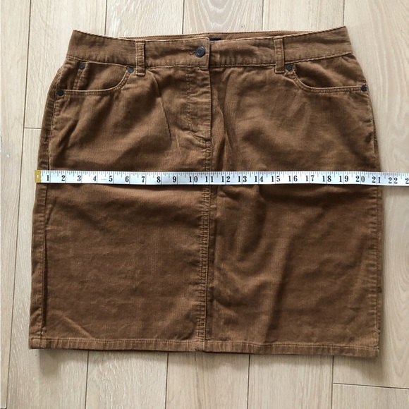 Talbots Petites Corduroy Mini Skirt in Tan Size 12P - Picture 3 of 10
